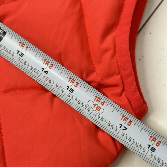 J Crew Quilted Puffer Vest Women's XXS Red Down Fill Pockets Hiking Athleisure - Picture 8 of 14
